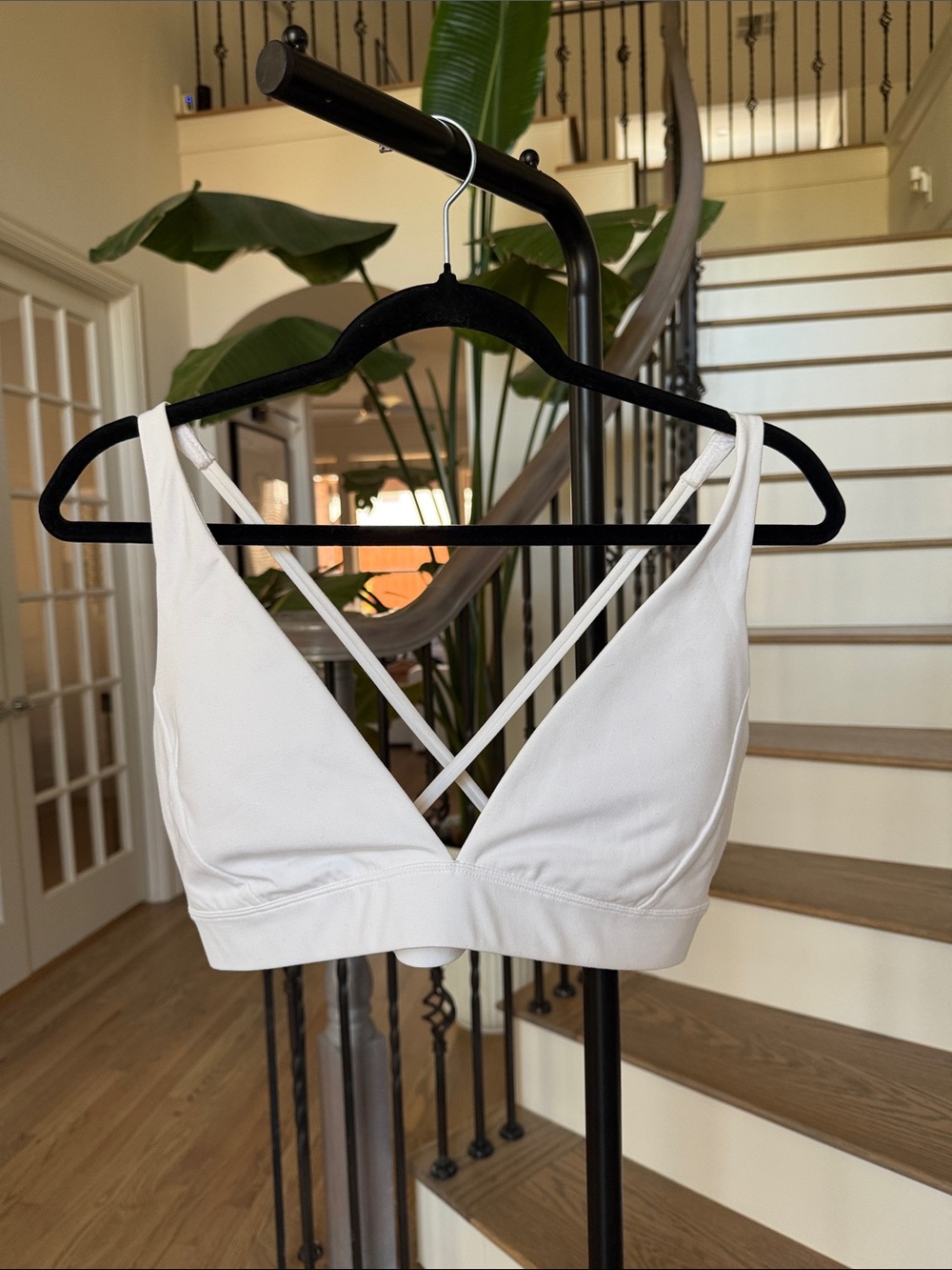 CSB Everyday Comfort White Bralette with Crisscross Back (XL)
